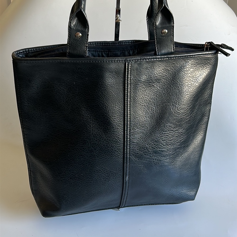 Aldo Black Soft Faux Leather Tote Bag